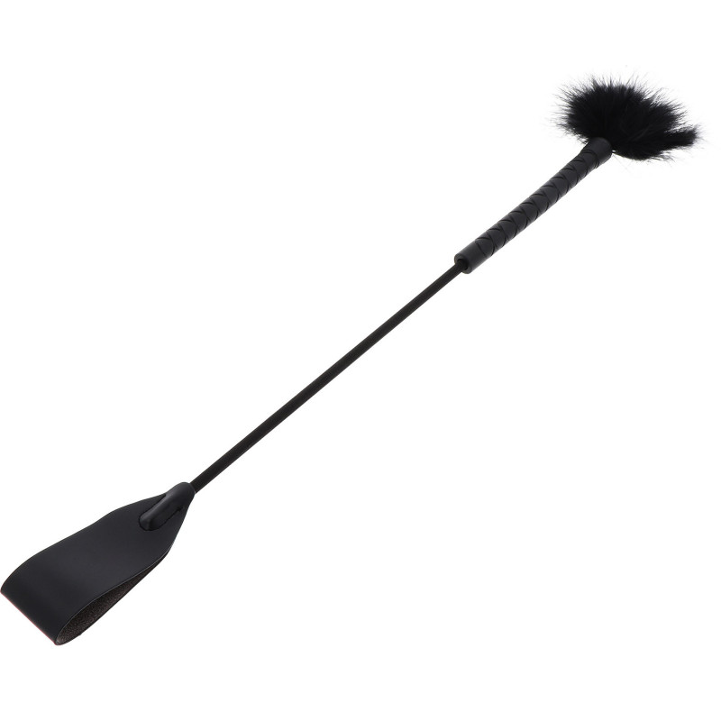 Hidden Desire Cravache et Plumeau Tick Whip 56cm Noir